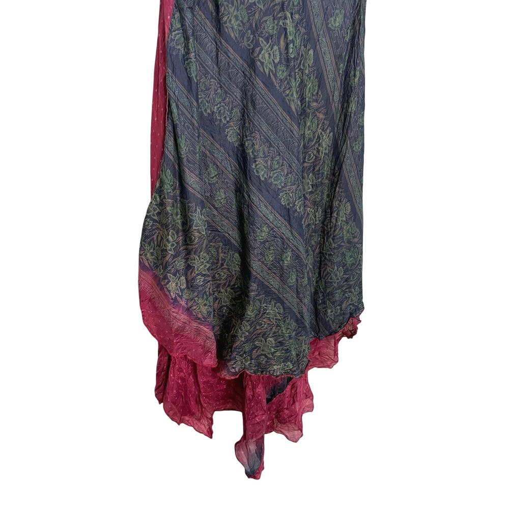 Silk tank tiered dress made in India - Picture 5 of 6